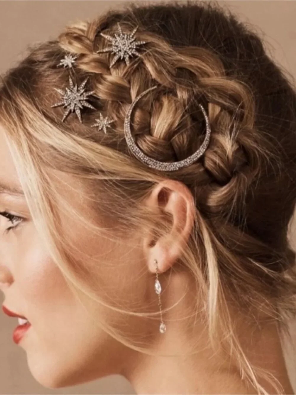 New! Gold Star Moon Astria Hair Pin Set (3 piece) NWOT (4002)